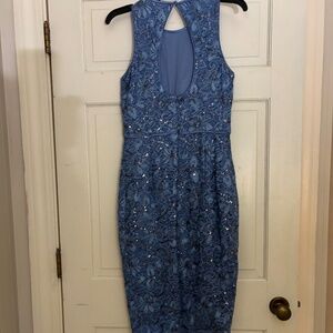 Vince Camuto light blue lace cocktail dress, size 6.